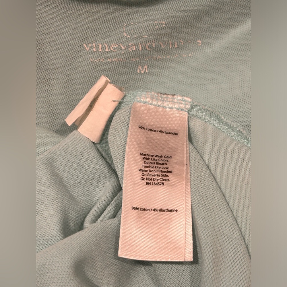 Vineyard vines polo style cotton dress. Aqua. Medium. - Picture 5 of 9